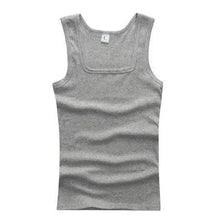 Load image into Gallery viewer, Summer Plus Size Summer Good Men Clothing Tank Tops Elegant Black White Gray Singlets Sleeveless Fitness Men Vest Bodybuilding Vest Summer Men's Vest Gym Casual Vest Sleeveless Vest Clothes
