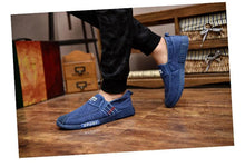 Load image into Gallery viewer, Summer Slip On Men's Casual Shoes Rubber Solid Mens Canvas Shoes Lightweight Waterproof Flat Casual Sneakers Loafer Shoes Casual Canvas Indoor Loafers
