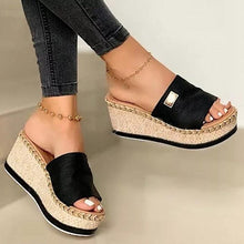 Load image into Gallery viewer, Summer Slippers Women Platform Slipper Fashion High Heeled Shoes Outdoor Beach Sandals For Women Platform Sandals Open Toe Elegant Heels Casual Summer Sandals
