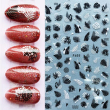 Load image into Gallery viewer, Summer Tropical Beach Coconut Tree Slippers 3D Nail Sticker Leaves Shell Transfer Decals Slider Decoration Manicures  Tip Water Transfer Nail Decals Sticker For Pretty Girl Self-Adhesive Nail Decals Designer Nail Stickers for Acrylic
