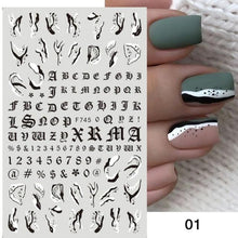 Load image into Gallery viewer, Summer Tropical Plants 3D Nail Sticker Iridescent Leaves Tree Transfer Decals Slider For Nails DIY Nail Art Decoration 3D Nail Stickers Decals Snowflakes Elk Bear Christmas Xmas Transfer Stickers Nail Art Self-Adhesive Decals Decoration Nail Art
