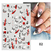 Load image into Gallery viewer, Summer Tropical Plants 3D Nail Sticker Iridescent Leaves Tree Transfer Decals Slider For Nails DIY Nail Art Decoration 3D Nail Stickers Decals Snowflakes Elk Bear Christmas Xmas Transfer Stickers Nail Art Self-Adhesive Decals Decoration Nail Art
