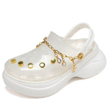 Load image into Gallery viewer, Summer Women Breathable Sandals Beach Shoes Women Slippers Slides Fashion Sandal Clogs Lightweight Walking Shoes With Chain Comfortable Shoes Around The House
