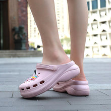 Load image into Gallery viewer, Summer Women Clogs Platform Garden Sandals Fruit Slippers Beach Shoes Increase Outdoor Unisex Garden Clogs Shoes Comfortable Slip-on Summer Beach Sandals
