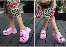 Load image into Gallery viewer, Summer Women Clogs Platform Garden Sandals Fruit Slippers Slip On Beach Shoes Fashion Slides Platform Clogs Beach Sandals Slippers For Women
