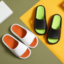 Load image into Gallery viewer, Summer Women Slippers Runway Shoes Outdoor Slides Men Flip Flops Thick Sole Non-slip Beach Pool Outdoor Slippers Anti-Slip Shower Spa Bath Pool Gym Slides Flip Flop Open Toe Comfortable Soft Sandals Casual Shoes
