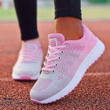 Load image into Gallery viewer, Super Light Sneakers For Women Vulcanize Sport Walking White Sneakers Women Casual Flats Elegant Soft Walking Shoes Breathable Non Slip Comfortable Sneakers
