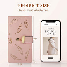 Load image into Gallery viewer, Sweet Cute Women's Long Leaf Bifold Wallet
