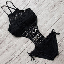 Load image into Gallery viewer, Swimsuit One Piece Backless  Beach Swimwear Women One Piece Swimsuits Plunge V Neck Bathing Suits Lace up Monokini Strappy Cutout Swimwear Bikini Bathing Suit Push Up Women's Swimwear Bodysuit For Women
