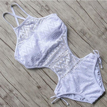 Load image into Gallery viewer, Swimsuit One Piece Backless  Beach Swimwear Women One Piece Swimsuits Plunge V Neck Bathing Suits Lace up Monokini Strappy Cutout Swimwear Bikini Bathing Suit Push Up Women's Swimwear Bodysuit For Women
