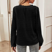 Load image into Gallery viewer, Swiss Dot Lace Panel Blouse
