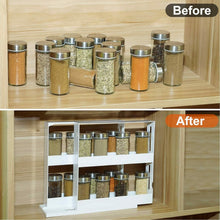 Load image into Gallery viewer, Swivel Cabinet Organizer Revolving Kitchen Rack Spice Organizer
