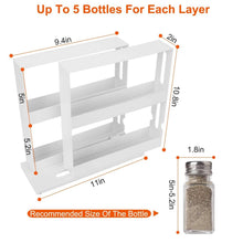 Load image into Gallery viewer, Swivel Cabinet Organizer Revolving Kitchen Rack Spice Organizer
