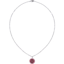 Load image into Gallery viewer, Custom Pink Mandala Personalized Name Silver Plated Chain Necklace
