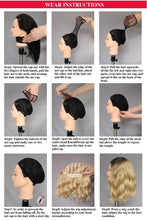 Load image into Gallery viewer, Synthetic Long Straight Knitted Hat Hair Wigs For Women Black Hat Hair Extension Wigs Cap With Hair Naturally Connect Hair Wigs For Black Women Cosplay Wigs For Women
