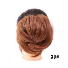 Load image into Gallery viewer, Synthetic Messy Bun Scrunchie Chignon With Elastic Hair Bands Donut Straight Ponytail Hair Pieces For Women Hair Extensions Clip in Hair Extension For Volumized Hair Buns For Girls
