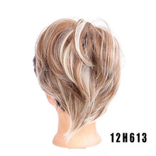 Load image into Gallery viewer, Synthetic Messy Bun Scrunchie Chignon With Elastic Hair Bands Donut Straight Ponytail Hair Pieces For Women Hair Extensions Clip in Hair Extension For Volumized Hair Buns For Girls
