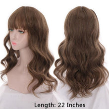 Load image into Gallery viewer, Synthetic Wigs For Women Daily Cosplay Long Water Wave  Lolita Wig With Bangs Cold Brown Heat Resistant Hair Bob Wigs For Black Women Cosplay Wigs For Women Gifts for Girlfriends
