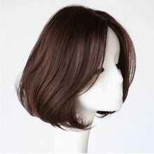Load image into Gallery viewer, Synthetic Wigs Short Wavy Womens Wig Natural Part Side Hair Black Brown Wigs For Women Heat Resistant Daily Wigs For Black Women Cosplay Wigs For Women Gifts for Girlfriends

