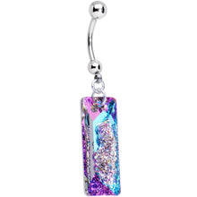 Load image into Gallery viewer, Vitrail Druzy Belly Ring Created with Crystals
