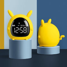 Load image into Gallery viewer, Table Clock Cute Alarm Clock Cute Toddler Alarm Clock Dimming Sleep Training Clock with Night Light Kids Wake Up Clock USB Rechargeable Easy Setting Kids Bedside Kids Night Wake Up Light Multi Function Alarm Clock for For Child Children Home Decoration
