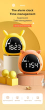 Load image into Gallery viewer, Table Clock Cute Alarm Clock Cute Toddler Alarm Clock Dimming Sleep Training Clock with Night Light Kids Wake Up Clock USB Rechargeable Easy Setting Kids Bedside Kids Night Wake Up Light Multi Function Alarm Clock for For Child Children Home Decoration
