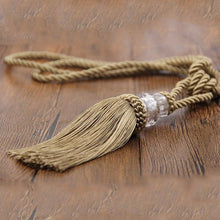 Load image into Gallery viewer, Tassel Curtain Tieback Crystal Bead Hanging Ball Tie Room Accessories Holder Buckle Rope Bandage Holdback Window Shade Curtain Tie Back Tassel Tie Backs for Curtain Beautiful Curtain Holdback Rope

