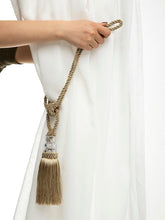 Load image into Gallery viewer, Tassel Curtain Tieback Crystal Bead Hanging Ball Tie Room Accessories Holder Buckle Rope Bandage Holdback Window Shade Curtain Tie Back Tassel Tie Backs for Curtain Beautiful Curtain Holdback Rope
