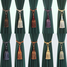 Load image into Gallery viewer, Tassel Curtain Tiebacks Home Decoration Handmade Curtain Holders Clips Hanging Balls Curtain Accessories Curtain Tie backs Curtain Handmade Tiebacks Decorative Curtain Holdbacks With Tassel
