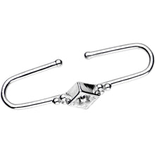 Load image into Gallery viewer, Clear Gem Rhombus Illusion Non Pierced Industrial Barbell
