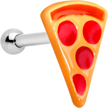 Load image into Gallery viewer, 16G 1/4 Yummy Pepperoni Pizza Tragus Cartilage Earring
