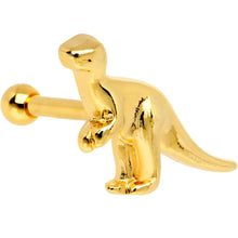 Load image into Gallery viewer, 16G 1/4 Gold PVD Dangerous Dinosaur Tragus Cartilage Earring

