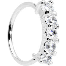 Load image into Gallery viewer, 20G 5/16 Clear CZ Quintet Seamless Circular Ring
