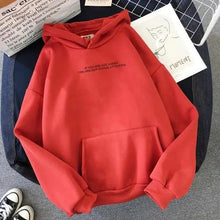 Load image into Gallery viewer, Teens Girls Funny Letter Oversized Hoodies Women Sweatshirts Hooded Sweats Long Sleeve Autumn Warm Women's Clothing Letter Slogan Printed Oversized Hoodies Autumn Black Tops Streetwear
