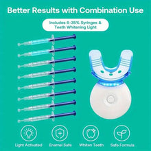 Load image into Gallery viewer, Teeth Whitening Gel Kit with 6 Teeth Cleaning Gel + 2 Dental Trays + Cleaning Led Light
