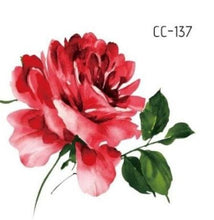 Load image into Gallery viewer, Temporary 3D Rose Flower Tattoos Sticker Body Art Tattoo Sticker Waterproof Luxury Tattoo Rose Lotus Flower Fashion Sticker For Womens
