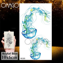 Load image into Gallery viewer, Temporary Tattoos Seahorse Dolphin Sticker Watercolor Custom Body Tattoo For Children Women
