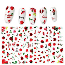 Load image into Gallery viewer, The New 3D Nail Sticker Cool English Letter stickers for nail Foil Love Heart Design Fashion Manicure Stickers Girls Manicure Decoration Nail Art Supplies 3D Self-Adhesive Nail Decals Designer Nail Stickers for Acrylic Nails
