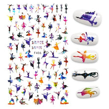 Load image into Gallery viewer, The New 3D Nail Sticker Cool English Letter stickers for nail  Foil Love Heart Design Nails Accessories Fashion Manicure Sticker Stickers Girls Manicure Decoration Nail Art Supplies 3D Self-Adhesive Nail Decals Designer Nail Stickers for Acrylic Nails
