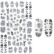 Load image into Gallery viewer, The New 3D Nail Sticker Cool English Letter stickers for nail  Foil Love Heart Design Nails Accessories Fashion Manicure Sticker Stickers Girls Manicure Decoration Nail Art Supplies 3D Self-Adhesive Nail Decals Designer Nail Stickers for Acrylic Nails
