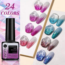 Load image into Gallery viewer, Thermal Shiny Nail Polish Change Color Effect Gel UV Semi Permanent Stylish Three Layer Effect For Womens
