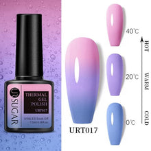 Load image into Gallery viewer, Thermal Shiny Nail Polish Change Color Effect Gel UV Semi Permanent Stylish Three Layer Effect For Womens
