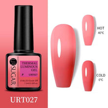 Load image into Gallery viewer, Thermal Shiny Nail Polish Change Color Effect Gel UV Semi Permanent Stylish Three Layer Effect For Womens
