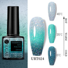 Load image into Gallery viewer, Thermal Shiny Nail Polish Change Color Effect Gel UV Semi Permanent Stylish Three Layer Effect For Womens
