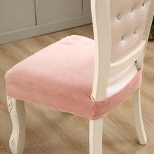 Load image into Gallery viewer, Thick Velvet Seat Cover Chair Slipcovers For Dining Room Chair Protector Chair Cover Elastic Solid Stretch Chair Cover Dining Room Chair Seat Covers Stretch Chair Seat Cushion Slipcovers Furniture Protector
