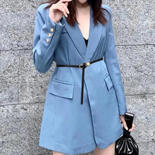 Load image into Gallery viewer, Thin Golden Buckle PU Leather Strap Belts For Women Casual Dress Luxurious Ladies Waist Belt
