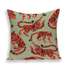 Load image into Gallery viewer, Tiger Cushion Case Autumn Jungle Home Decor Pillows Cases Leopard Printed Animal Throw Pillow Covers Decorative Pillowcase Soft Cushion Covers For Bedroom Sofa Bed Linen Pillow Covers 45X45CM
