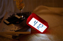 Load image into Gallery viewer, Time and Temperature Digital Table Snooze Alarm Clock  LCD Display Bedside Alarm Clock with Snooze Backlight Night Light Date and Temperature Sleep Timer for for Heavy Sleepers Children Wake Up Kids Alarm Clock Night Light for Children Desk Clock
