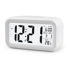 Load image into Gallery viewer, Time and Temperature Digital Table Snooze Alarm Clock  LCD Display Bedside Alarm Clock with Snooze Backlight Night Light Date and Temperature Sleep Timer for for Heavy Sleepers Children Wake Up Kids Alarm Clock Night Light for Children Desk Clock
