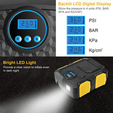 Load image into Gallery viewer, Tire Inflator 12V DC 120W 150PSI with LCD Electric Air Compressor
